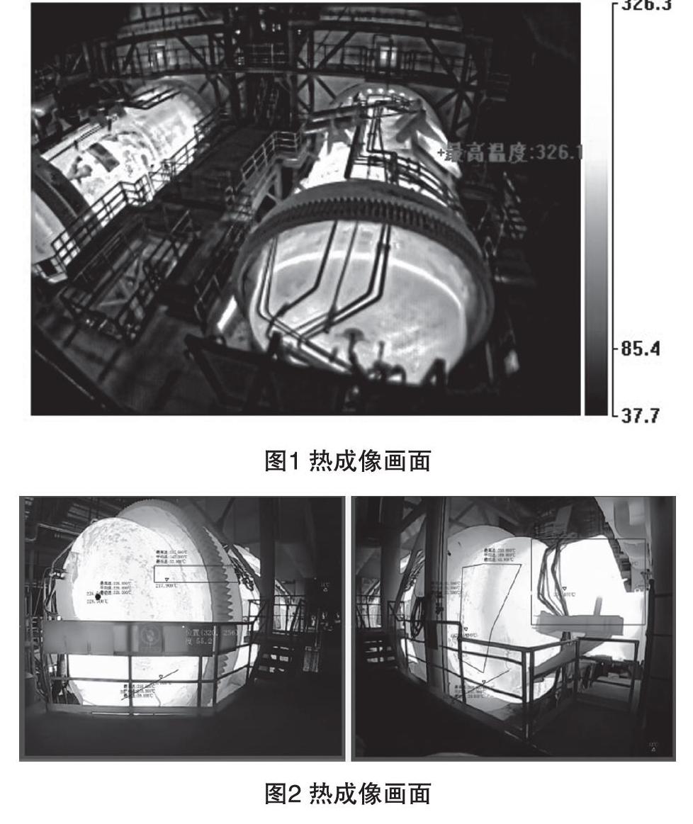 红外热成像仪使用前后阳极炉生产情况,热成像画面,红外热成像仪